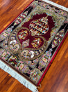 Red Bird Nest Silk Persian Area Rug