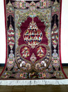 Red Bird Nest Silk Persian Area Rug