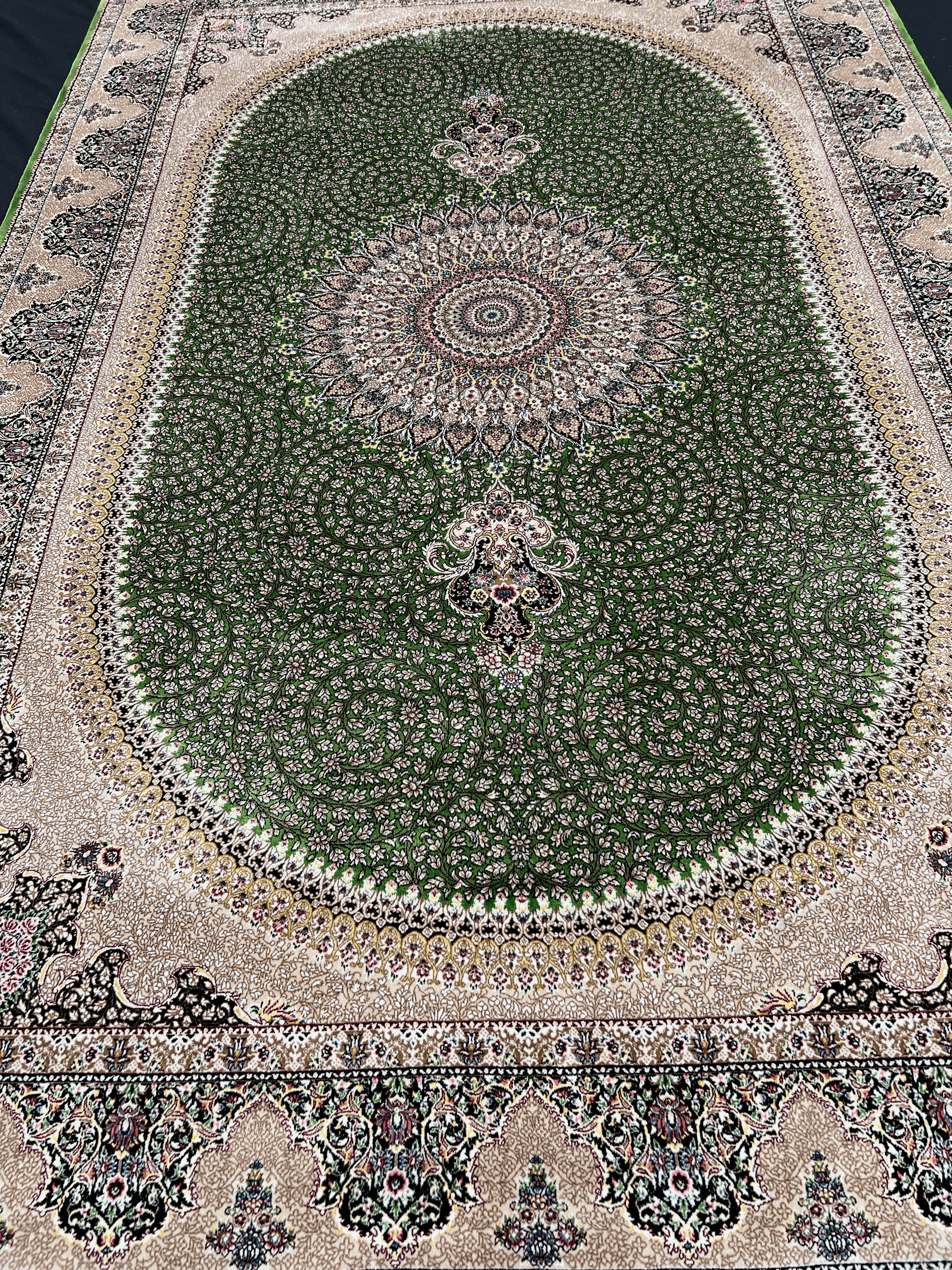 Oval Centre Piece Bamboo Silk Rug