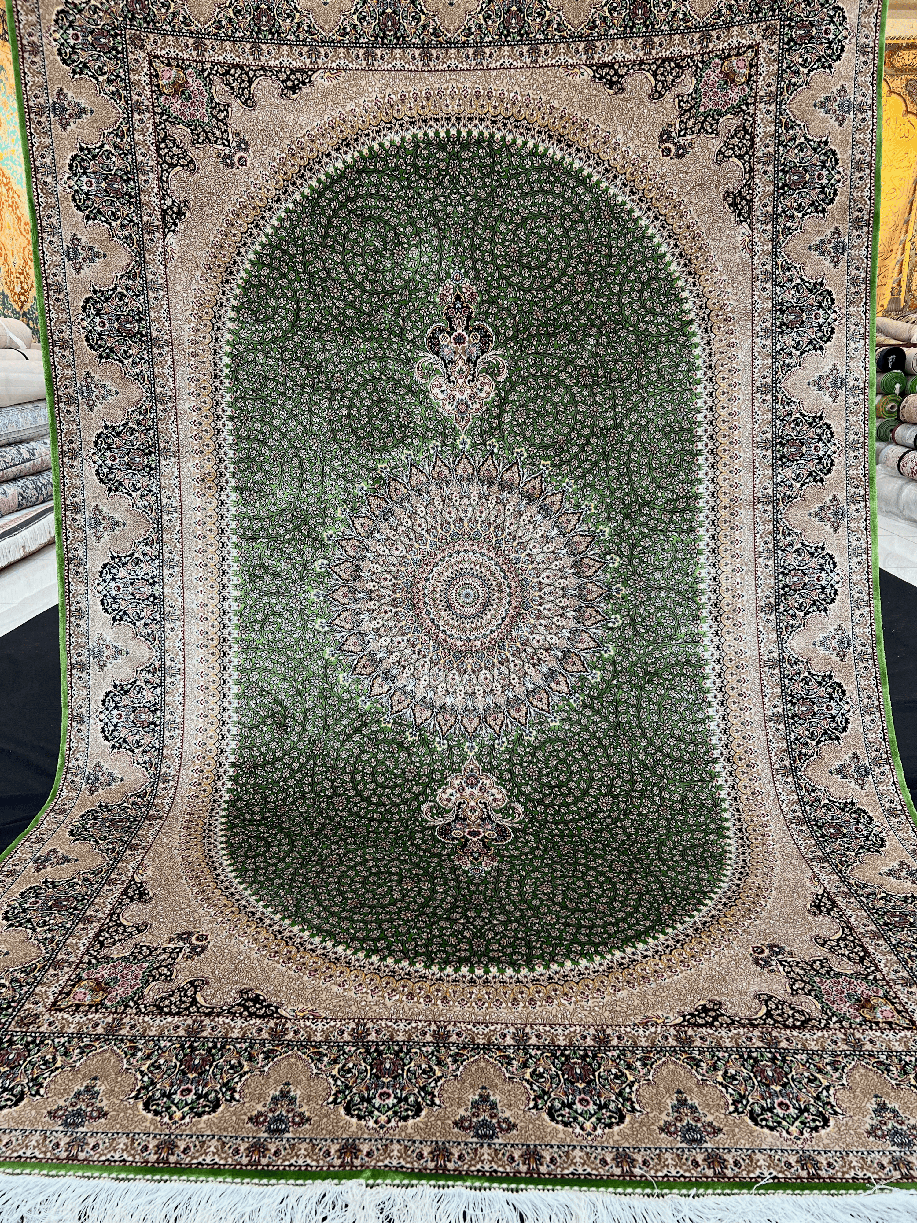 Oval Centre Piece Bamboo Silk Rug