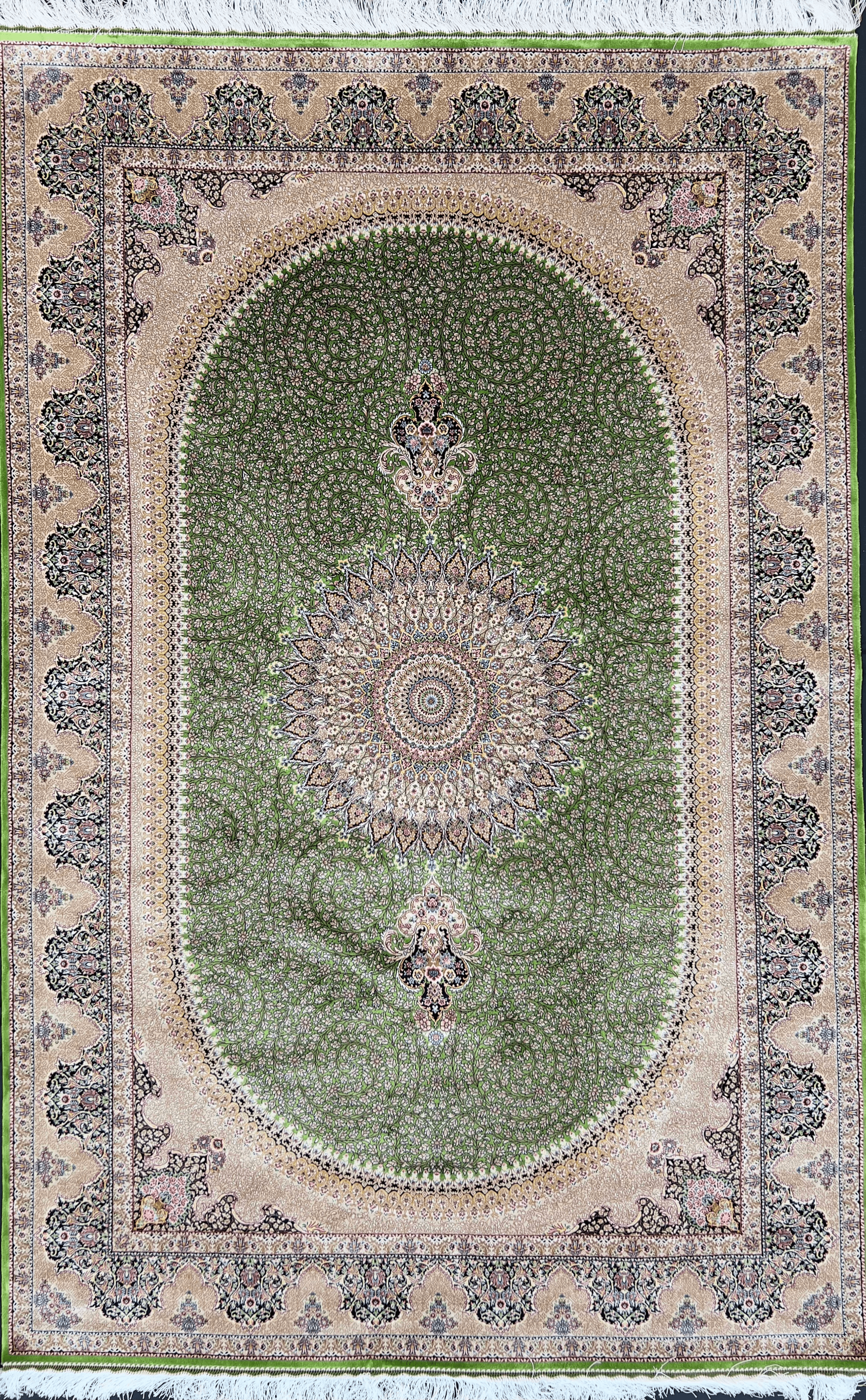 Oval Centre Piece Bamboo Silk Rug