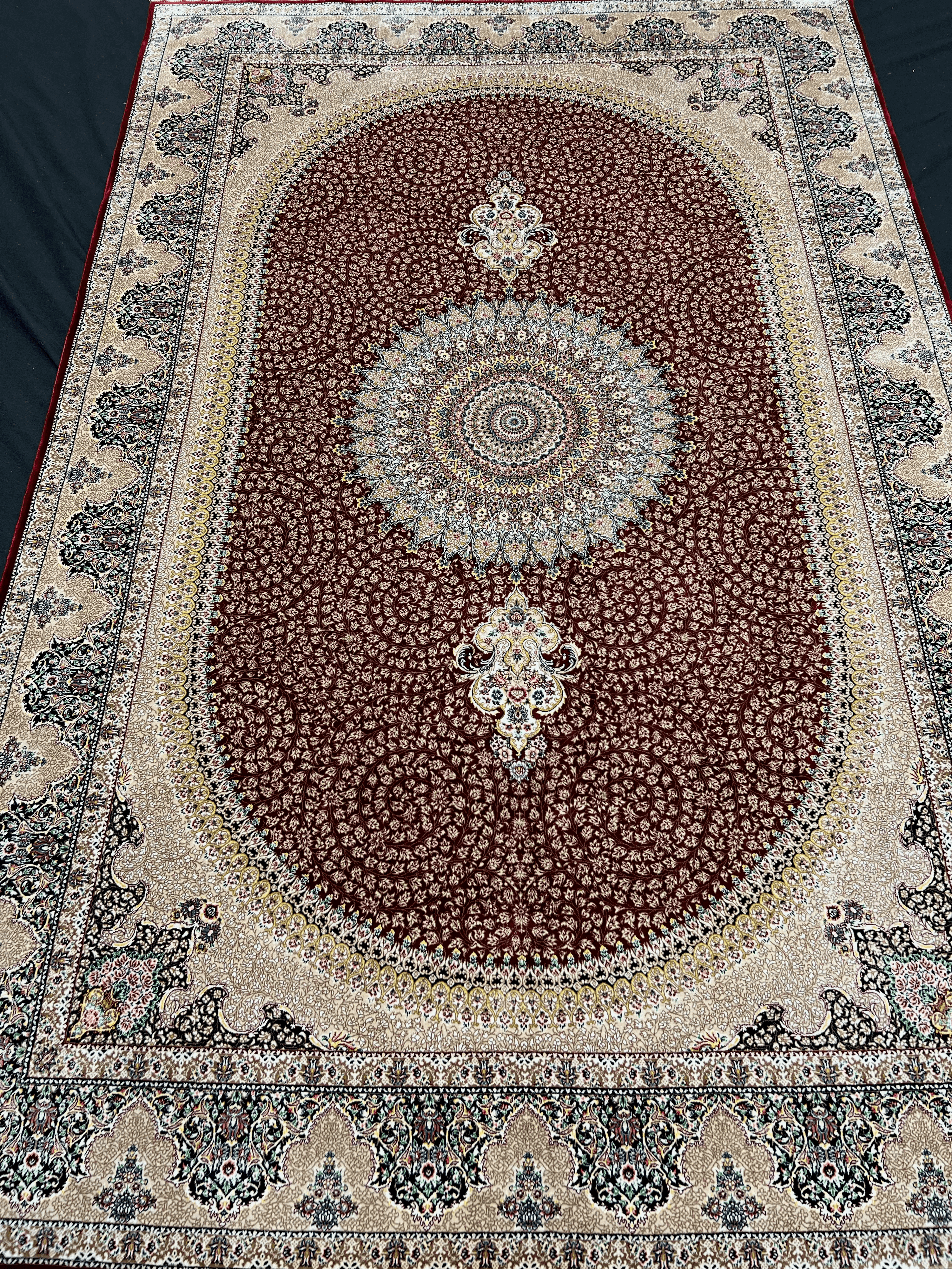 Oval Centre Piece Bamboo Silk Rug