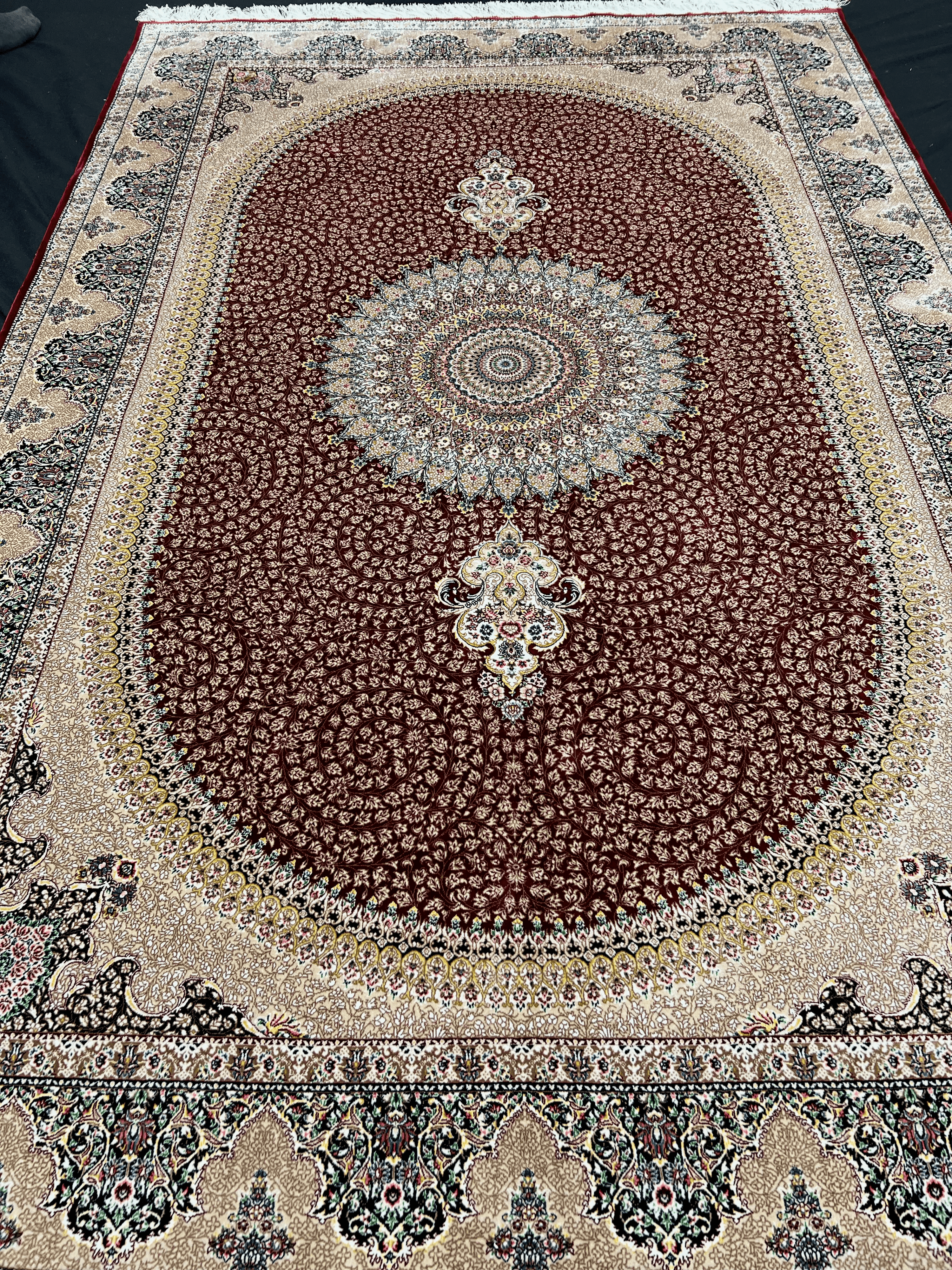Oval Centre Piece Bamboo Silk Rug
