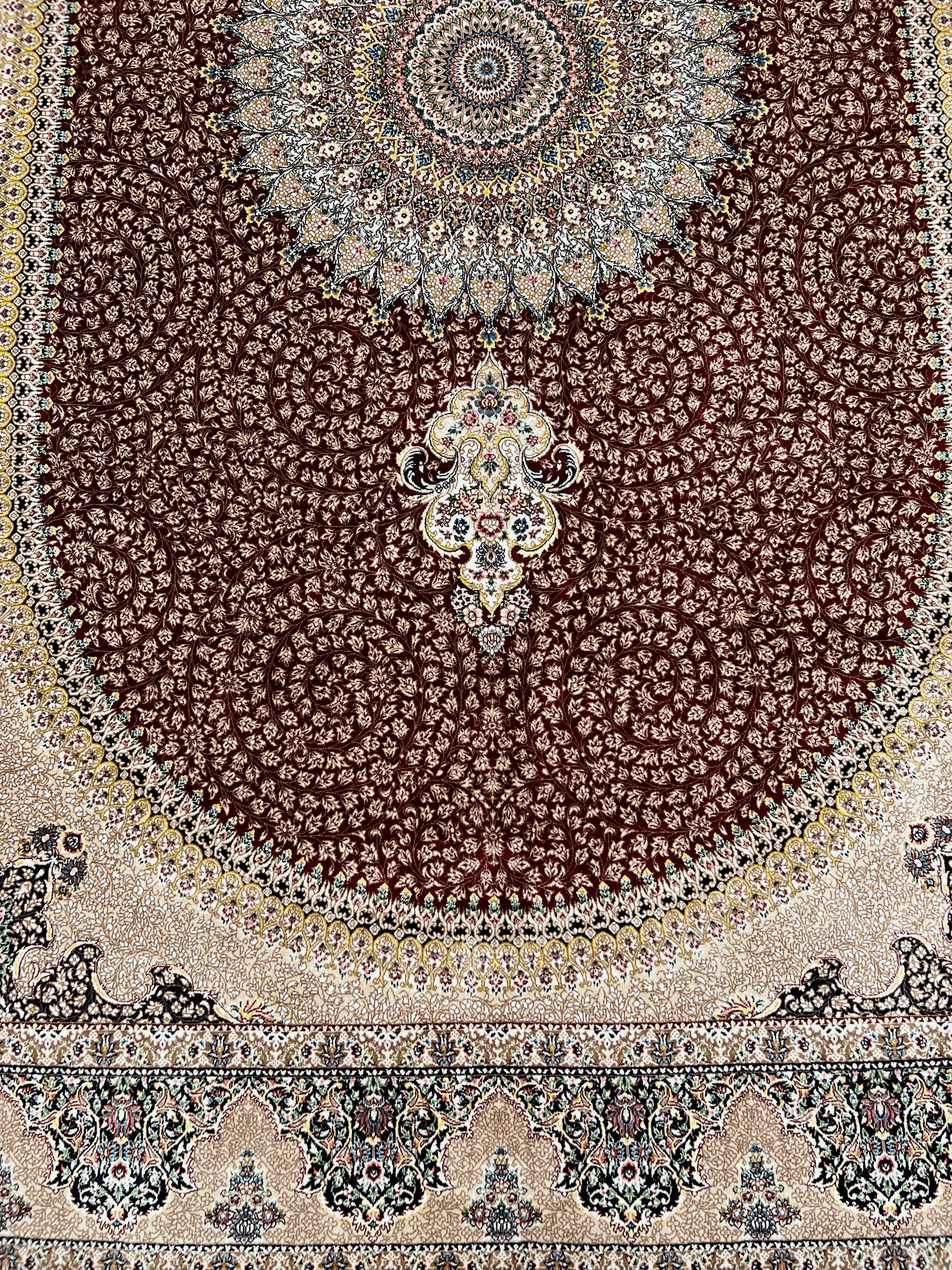 Oval Centre Piece Bamboo Silk Rug