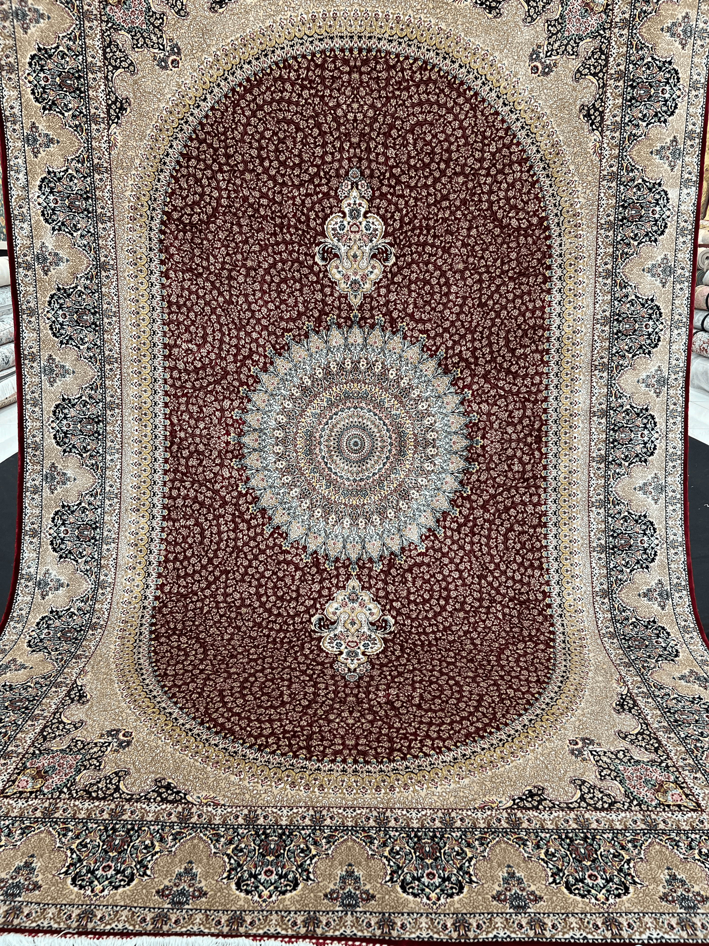 Oval Centre Piece Bamboo Silk Rug