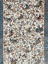 Beige And Turquoise Hunting Silk Area Rug
