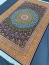 Golden Gonbad Dome Silk Rug
