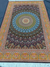 Golden Gonbad Dome Silk Rug